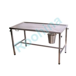 میز آماده سازی تشریح استیل با سطل تخلیه خونابه