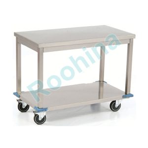 میز کار پرتابل دو طبقه استیل