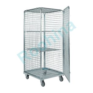 ترالی حمل ملحفه درب دار استیل