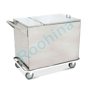 ترالی حمل البسه درب دار استیل