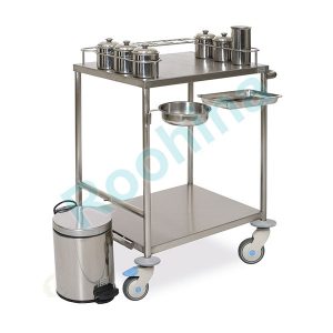 ترالی پانسمان دو طبقه استیل