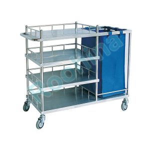 ترالی چهار طبقه استیل با بین برزنتی