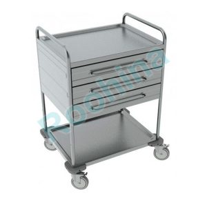 ترالی آماده سازی دارو با سه کشو استیل